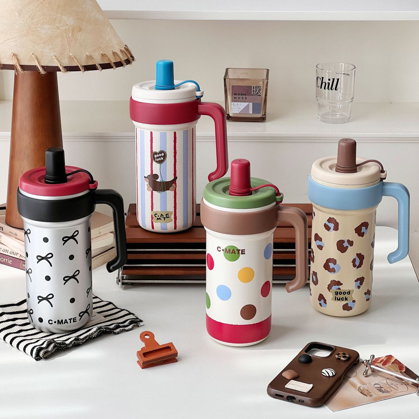 Big Mac Ice Pa Cup 316 Taza termo de acero inoxidable Taza de café con pajita de alto valor de gran capacidad para niñas lindas