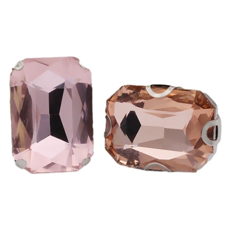 Taladro de garra octogonal rectangular taladro perforado cosido a mano soporte inferior grueso equipaje vestido de novia accesorios accesorios taladro de garra rectangular