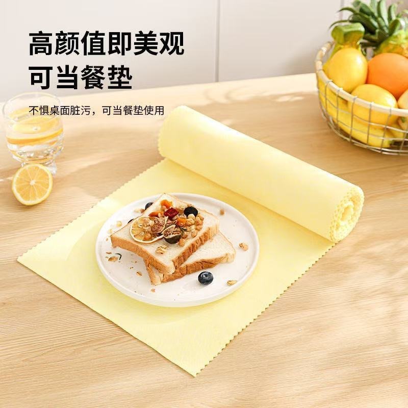 网红款黄色加厚丝瓜抹布家用厨房吸水沾油不吸油洗碗不掉毛百洁布|undefined