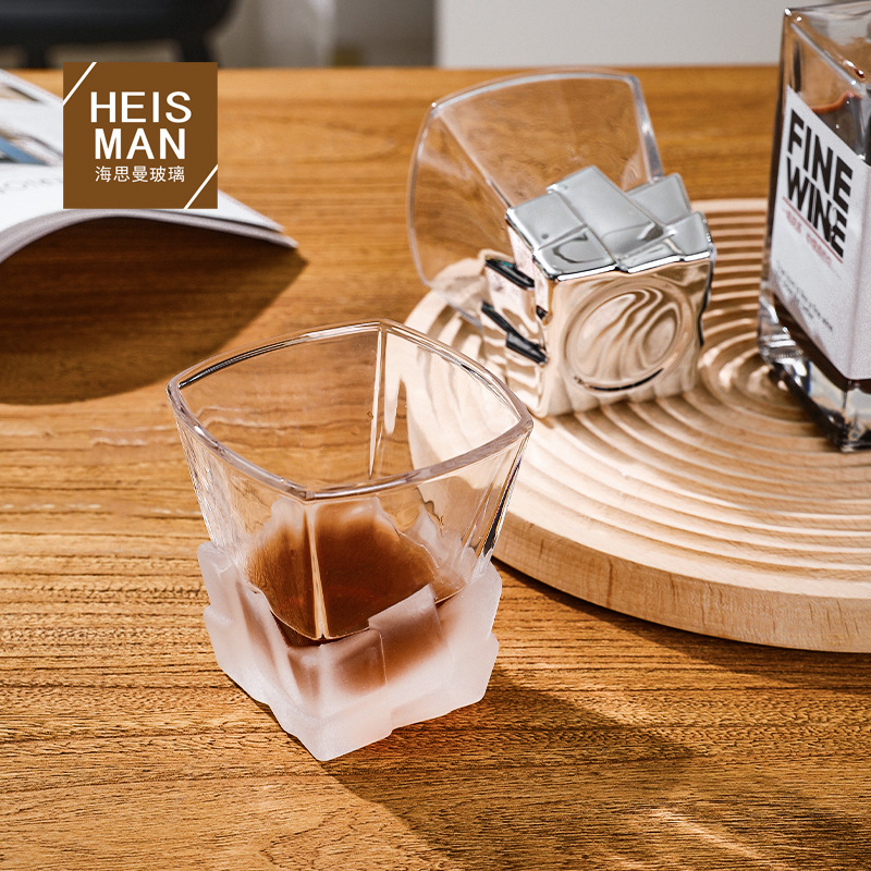冰塊杯寶石水杯2024新款女玻璃杯子高級感輕奢飲料杯威士忌酒杯