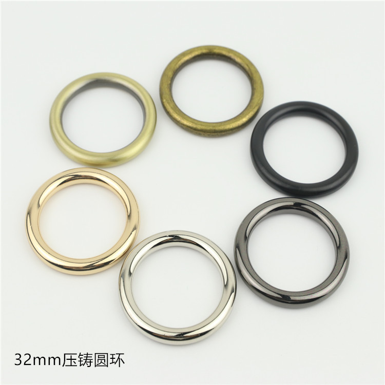 Luggage Hardware Accessories, Die-Cast Round Rings, O-Rings, Connecting Buckles, Seamless Circular Rings, Inner Diameter 3.2cm