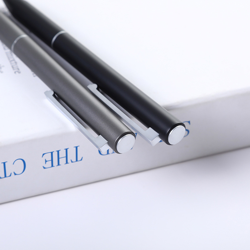 Fabricante en stock firma de metal pluma gel pluma esmerilado textura metal pluma de alta gama negocio regalo pluma publicidad impresión