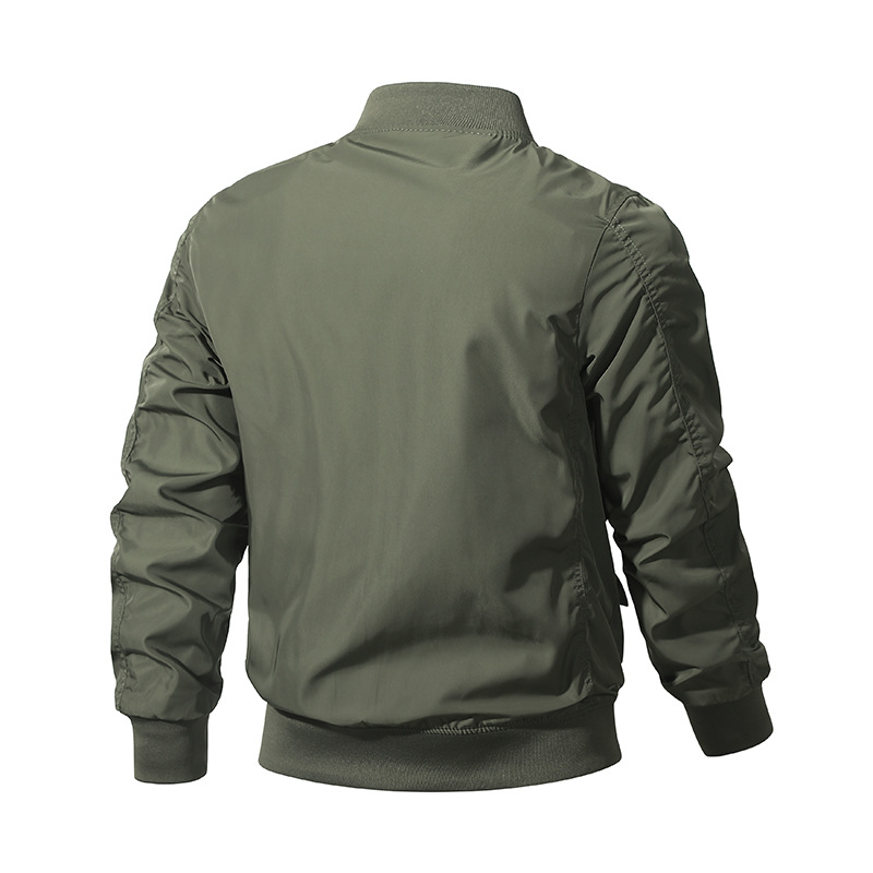 Três chaquetas de vuelo de vestir, chaqueta de béisbol masculina multibolsillo, chaqueta de herramientas, chaqueta de ciclismo al aire libre