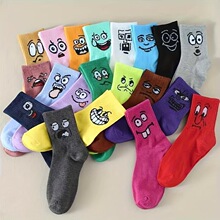 S 35236 Cartoon Expression Socks ��ͨ������ �羳��������