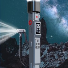 户外多功能强光手电 ＋汽车打气泵 可变焦照射1500米内  海外爆款