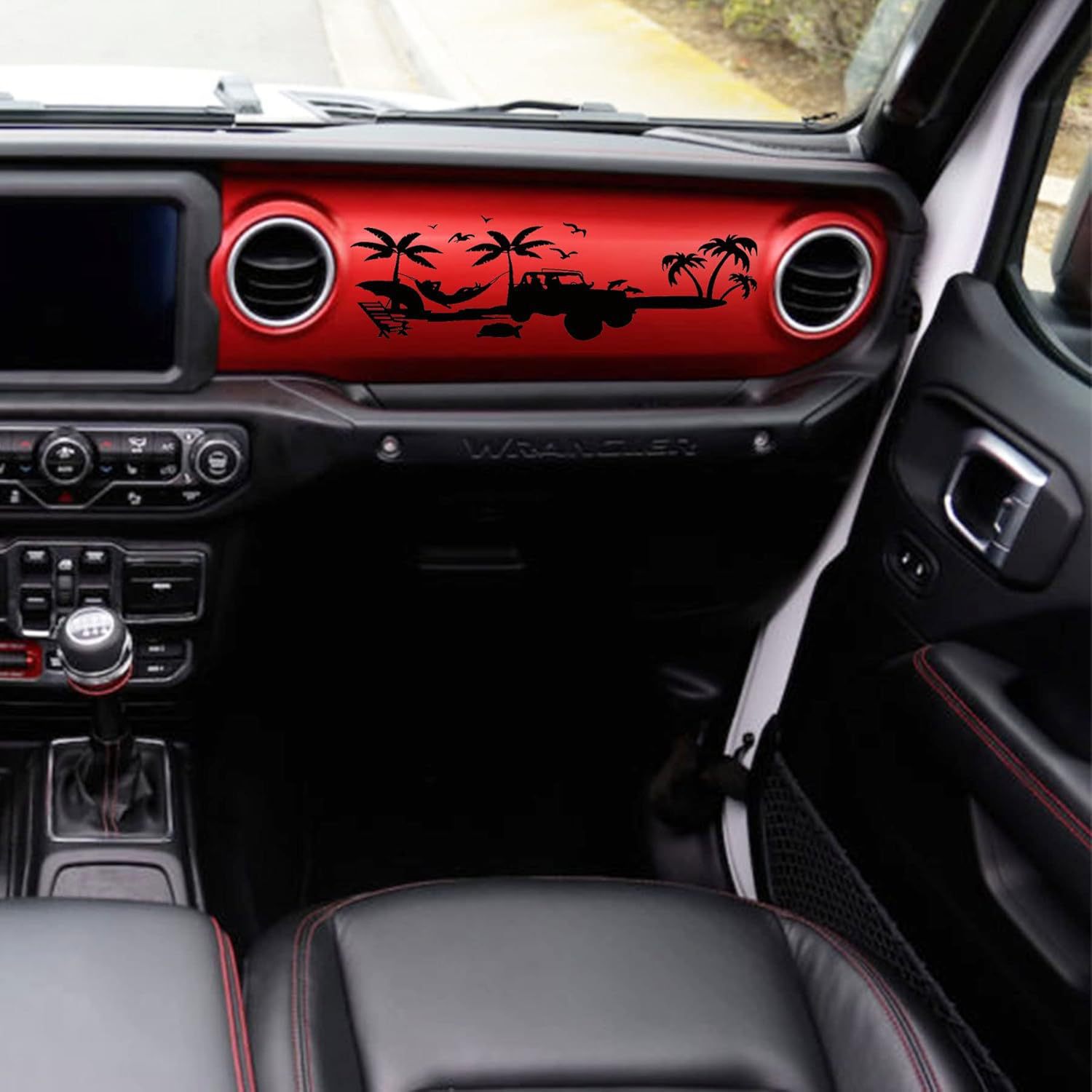 Dashboard auto sticker/handschoenenvak vinyl sticker voor Wrangler JL JLU Gladiator_voghion.com
