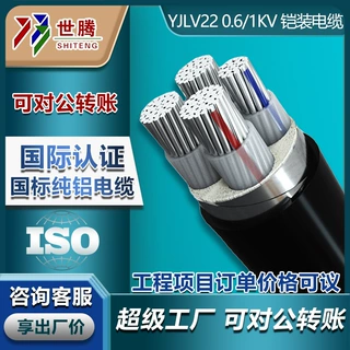 定制铝芯电力电缆线YJLV3*35+1 4+1 5芯电缆16 25 70 95 185平方