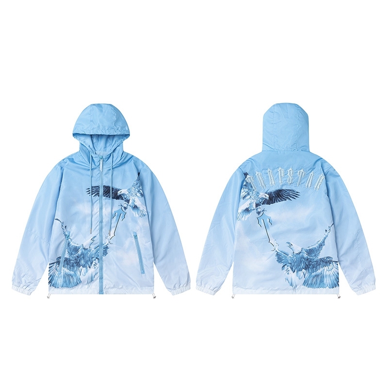 クロスボーダーTrapstar美潮高街男女フード付きジャケット刺繍アルファベットゆるい突撃服ジッパーコート潮|undefined