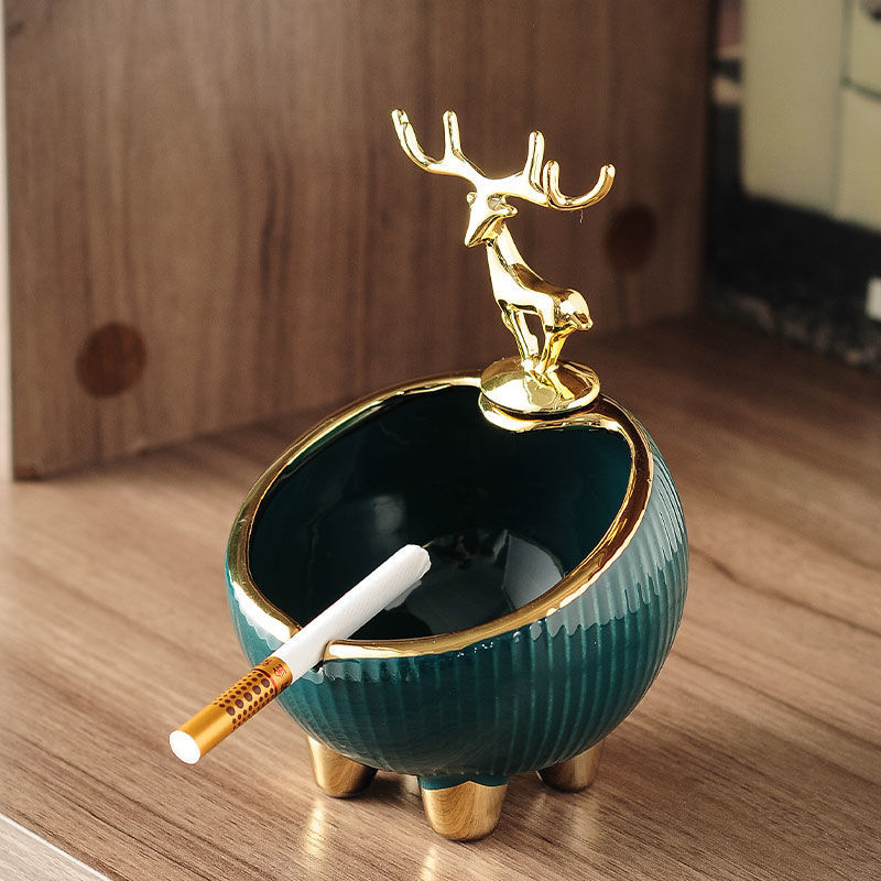 Ceramic ashtray creative personality tre...