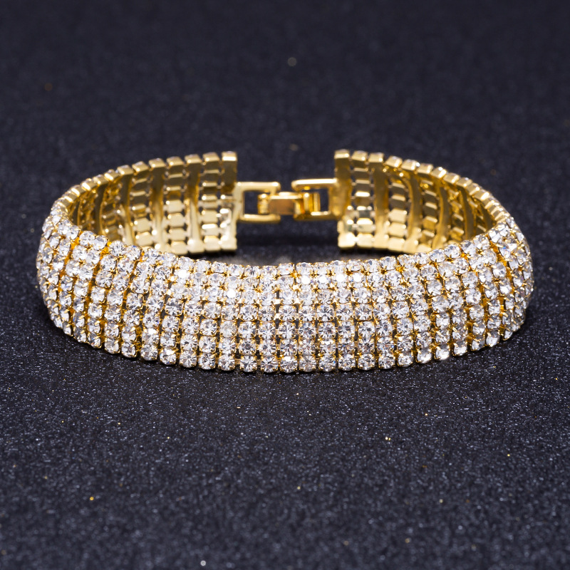 欧美新娘时尚满钻爪链手链女士婚纱闪亮手饰手环婚庆饰品厂家批发