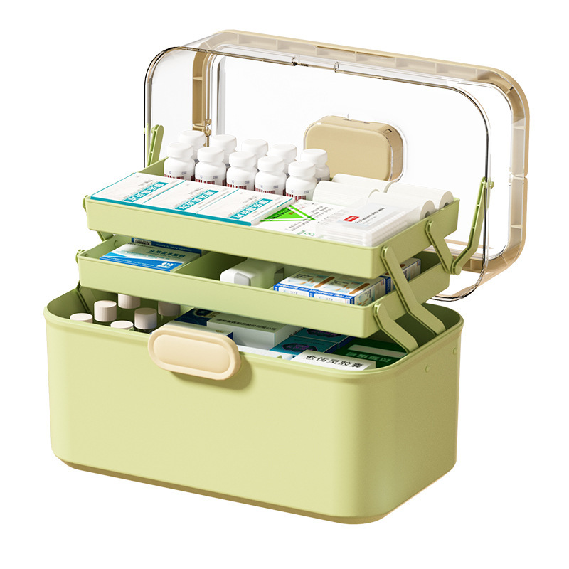 薬箱家庭用薬物収納箱美術生工具箱大容量薬品薬箱医薬箱|undefined