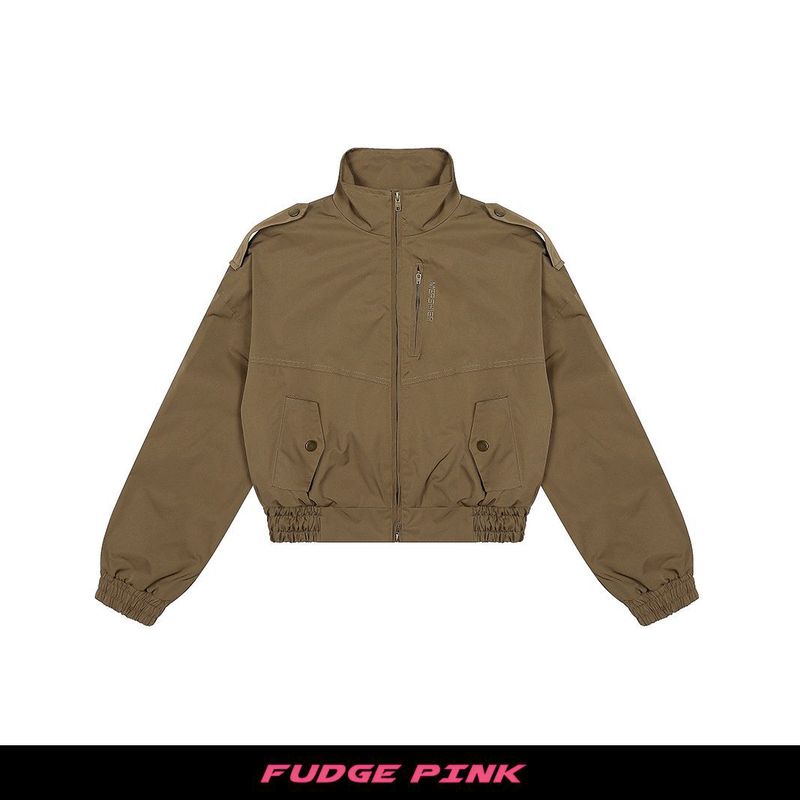 Fudge Pink 25秋季New美式复古简约百搭宽松夹克外套|undefined