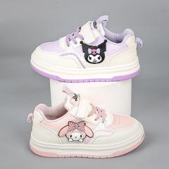 子供用スニーカー、かわいい漫画柄の女の子用スポーツシューズ、通気性のある秋の新作カジュアルシューズ、柔らかい靴底、滑り止め、男の子用子供靴