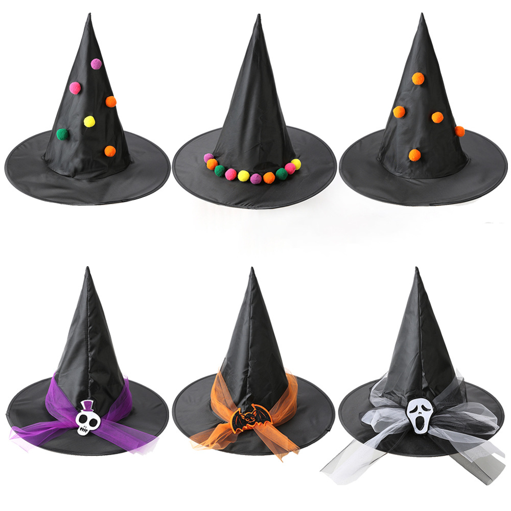 2025 Halloween Skull Head Witch Hat Children Adult Party Bat Ghost…