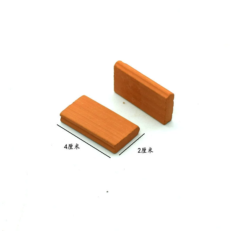 Модель 1:12, маленькие кирпичные строительные блоки, набор для сборки DIY, детский дом, красные кирпичи и обожжённая глина
