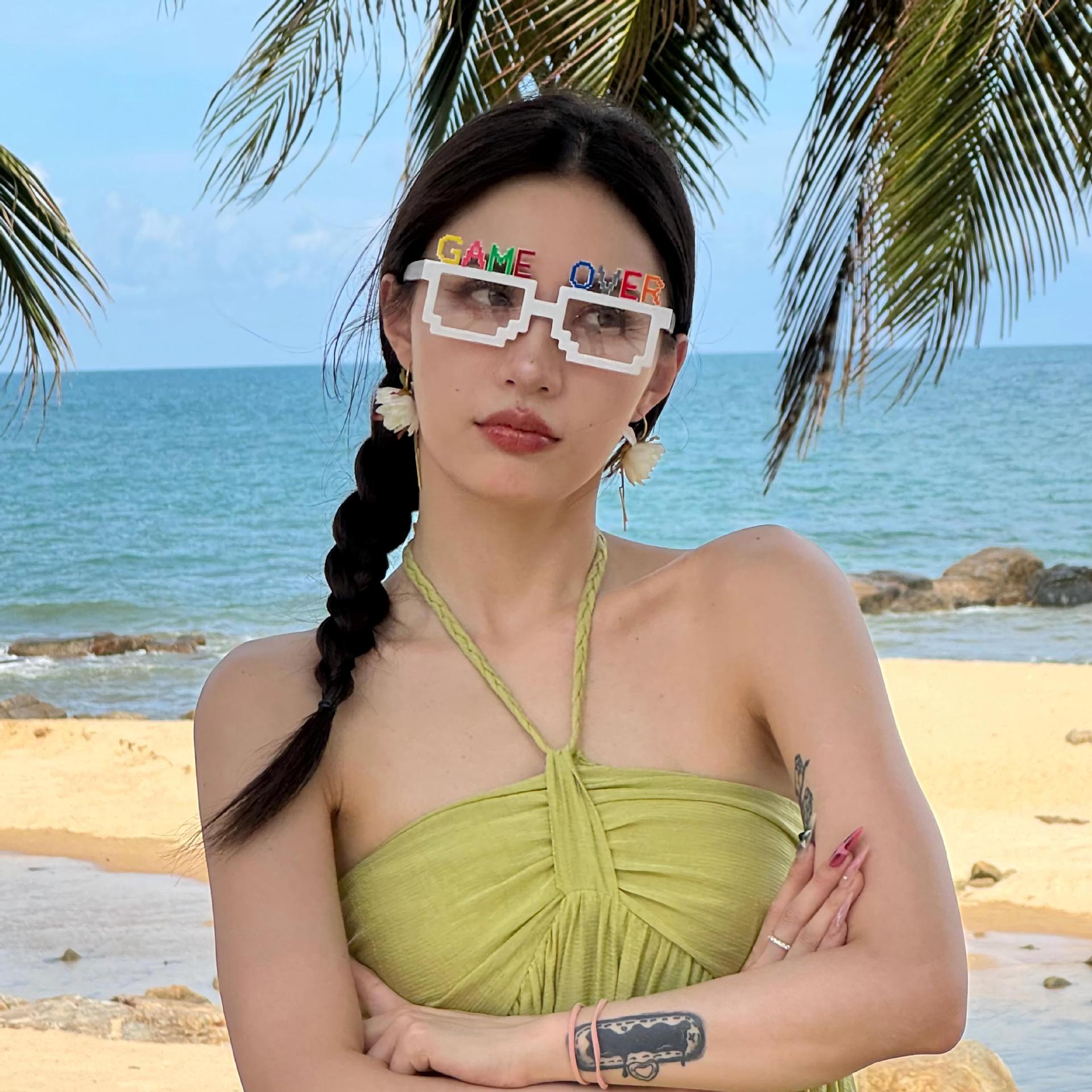 Gafas de Fiesta con Temática Hawaiana, ABS, Divertido, Decorativo, para Fiestas en la Playa y Festivales de Música