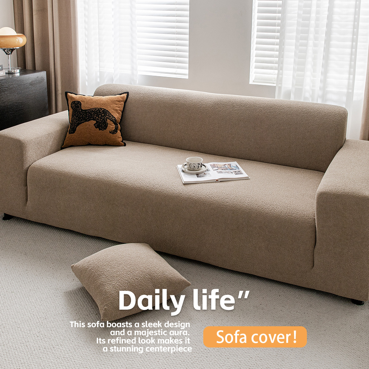 Fuente transfronteriza sofá de peluche impermeable, doble doble triple cubierta de asiento, todo incluido, cuatro estaciones antipolvo, sofá antideslizante universal