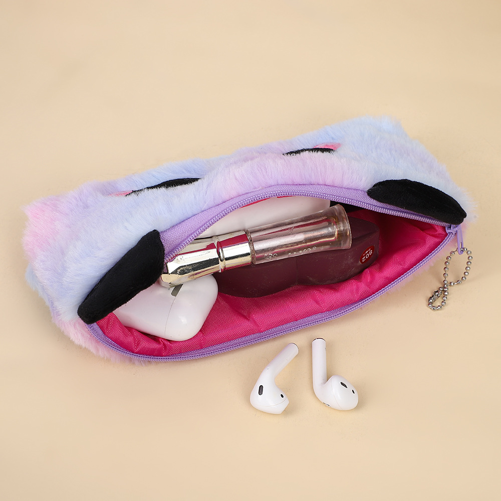 Bolsas de pluma de peluche creativas, bolsas de papelería panda, bolsas de dibujos animados, bolsas de almacenamiento, bolsas de niños, regalos transfronterizos