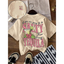 F 22278 Letter print women's crew neck shirt ��ĸӡ��ŮʿԲ