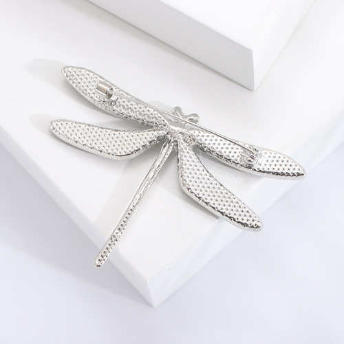 Literary retro dragonfly brooch alloy emerald shell pin suit coat coat pin buckle