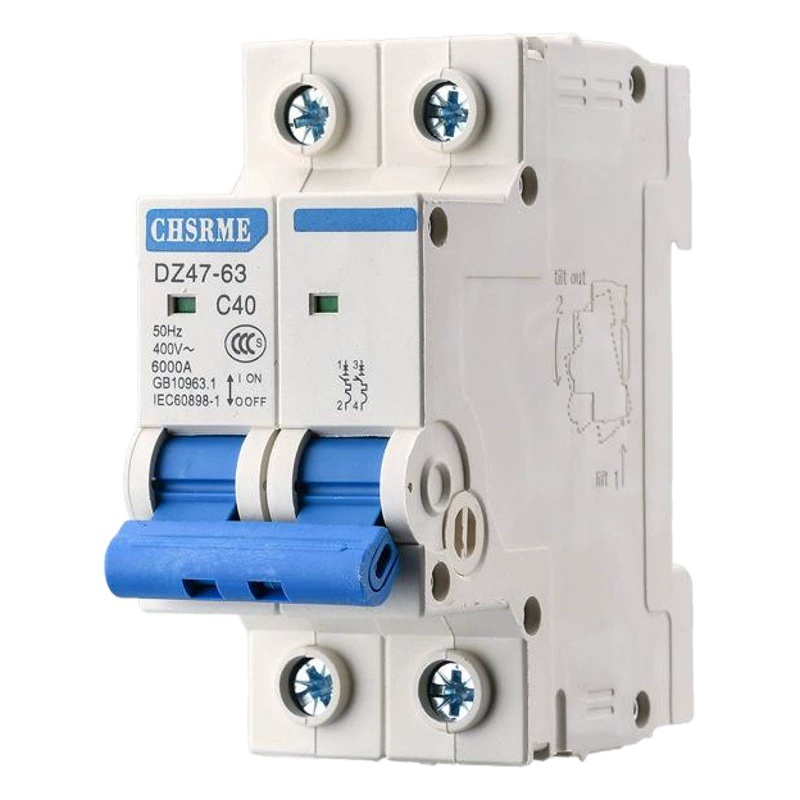 Автоматический выключатель DZ47-63 бытовой, малогабаритный, с защитой от утечки тока, главный выключатель с функцией отключения питания, защита 63А