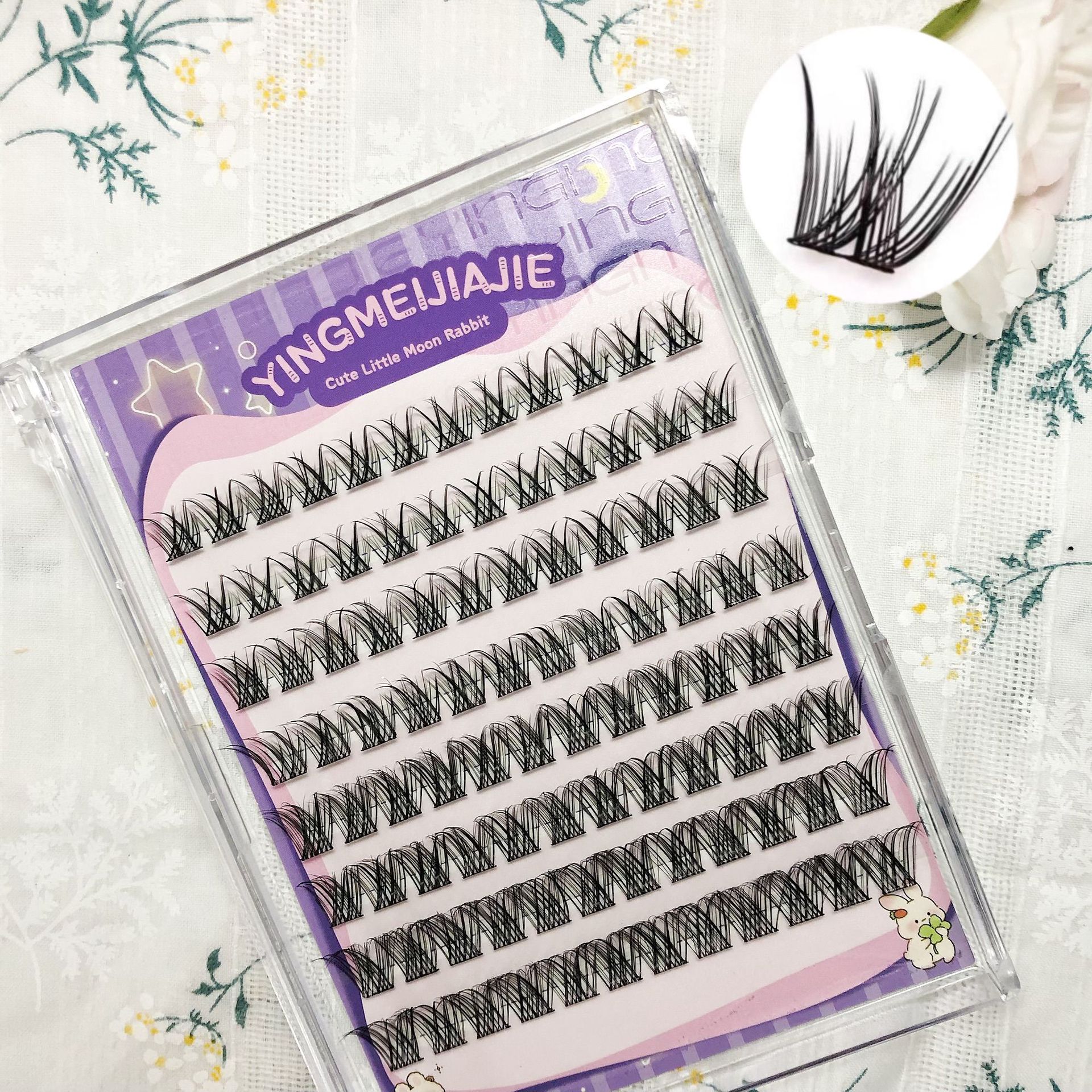 Las pestañas falsas transfronterizas sin pegamento, pestañas falsas sin pegamento