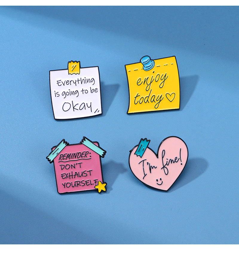 Brooches Classification Cute Pin Letter Heart Shape Alloy Enamel Unisex Brooches