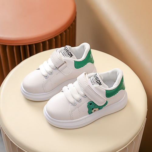 Baby Spring New White Sneakers for Girls, Infants, Soft Sole Learning Step Shoes, Children's Board Shoes, Boys' Casual Shoes