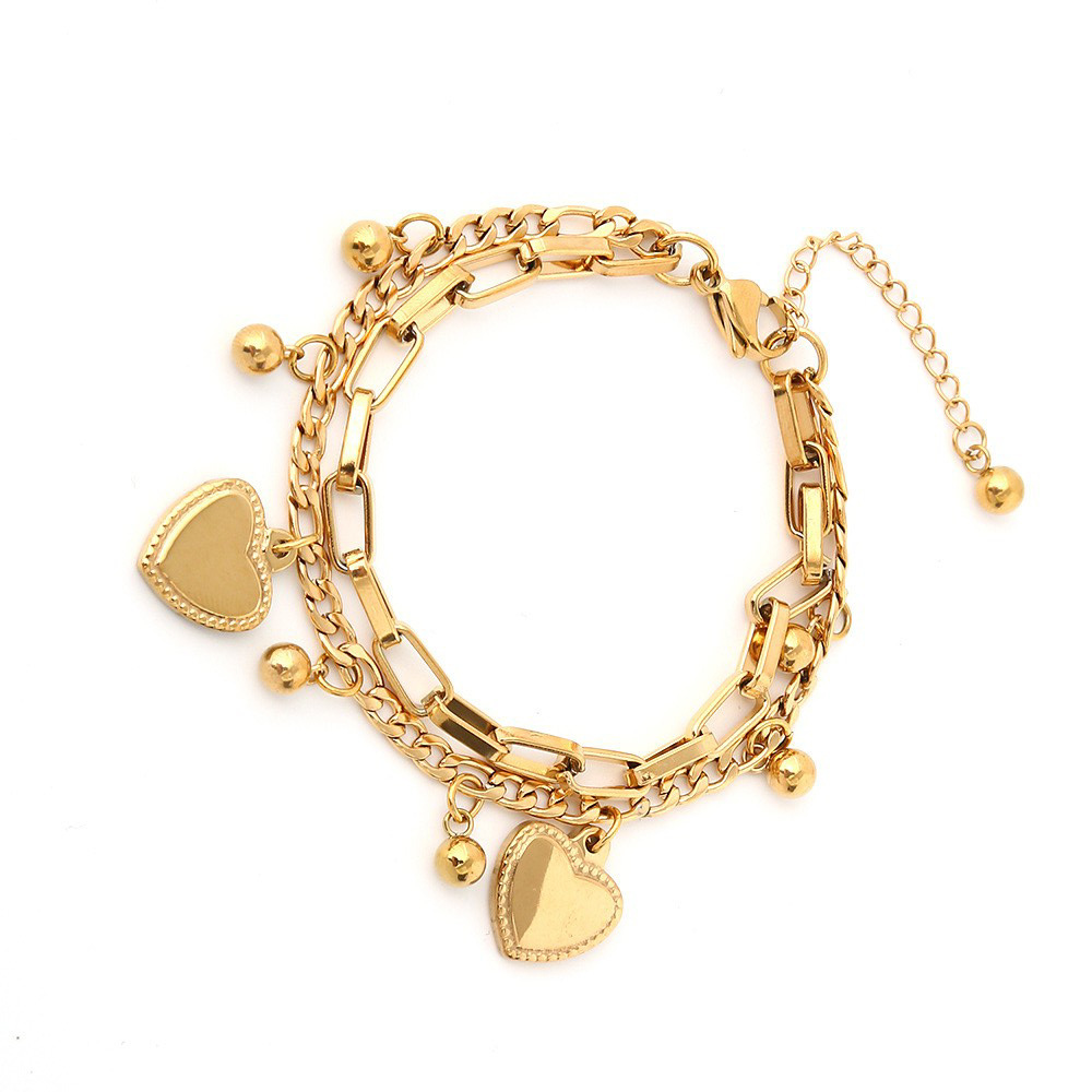 Simple Style Heart Alloy Women'S Bracelets display picture 4