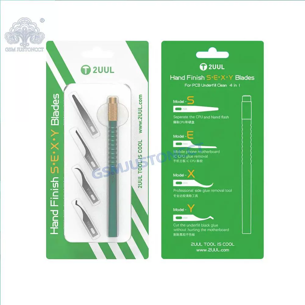2UUL 4-в-1 ручное полировальное лезвие CPU IC клей для края жесткого диска ремонт материнской платы мобильного телефона профессиональный инструмент для удаления клея