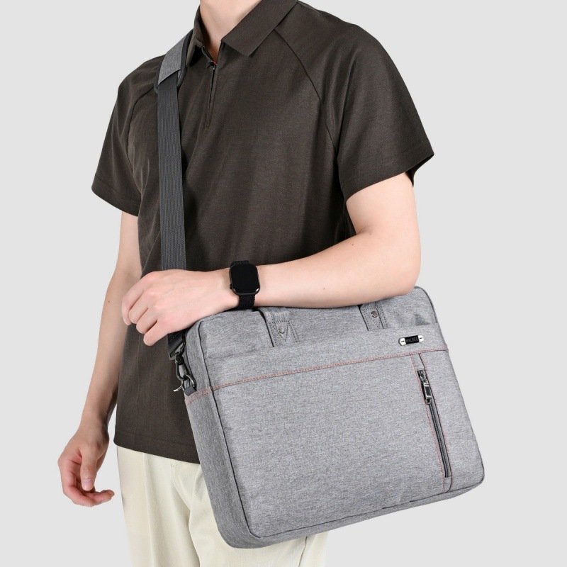 Large-Capacity Briefcase, Waterproof Oxford Cloth Business Travel Computer Bag, Horizontal Shoulder Bag, Cross-Body Handbag, Customized