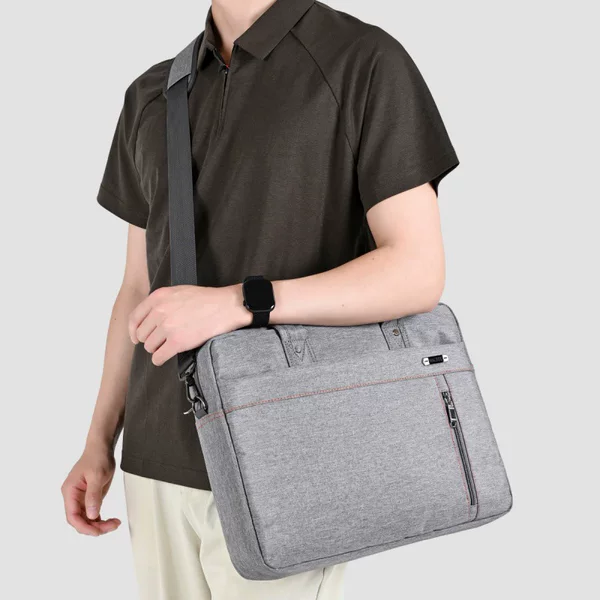 Large-Capacity Briefcase, Waterproof Oxford Cloth Business Travel Computer Bag, Horizontal Shoulder Bag, Cross-Body Handbag, Customized