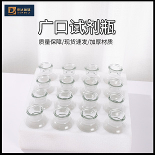 In-Stock Supply of Transparent Wide-Mouth Reagent Glass Bottles, Small Vases, Set of 16 with Pearl Cotton, Hot-Selling Cross-Border Item