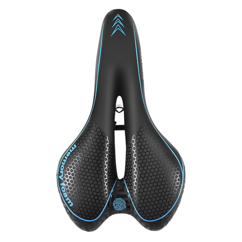Asiento de bicicleta súper suave memoria esponja silla montaña carretera bicicleta cojín absorción choque universal bicicleta silla bolsa