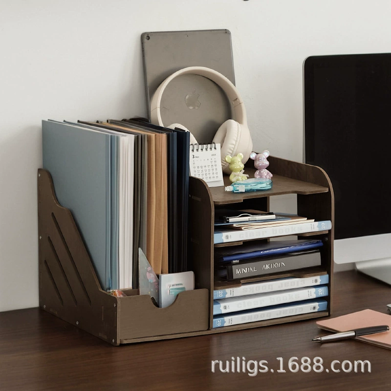 File rack storage rack multi-layer folder storage box desktop organization artifact office supplies storage shelf book