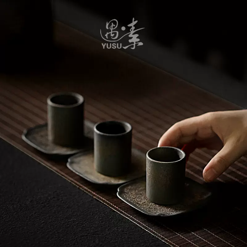 复古陶瓷茶杯茶道杯中式功夫茶具主人杯茶盏家用品茗杯喝茶小杯子