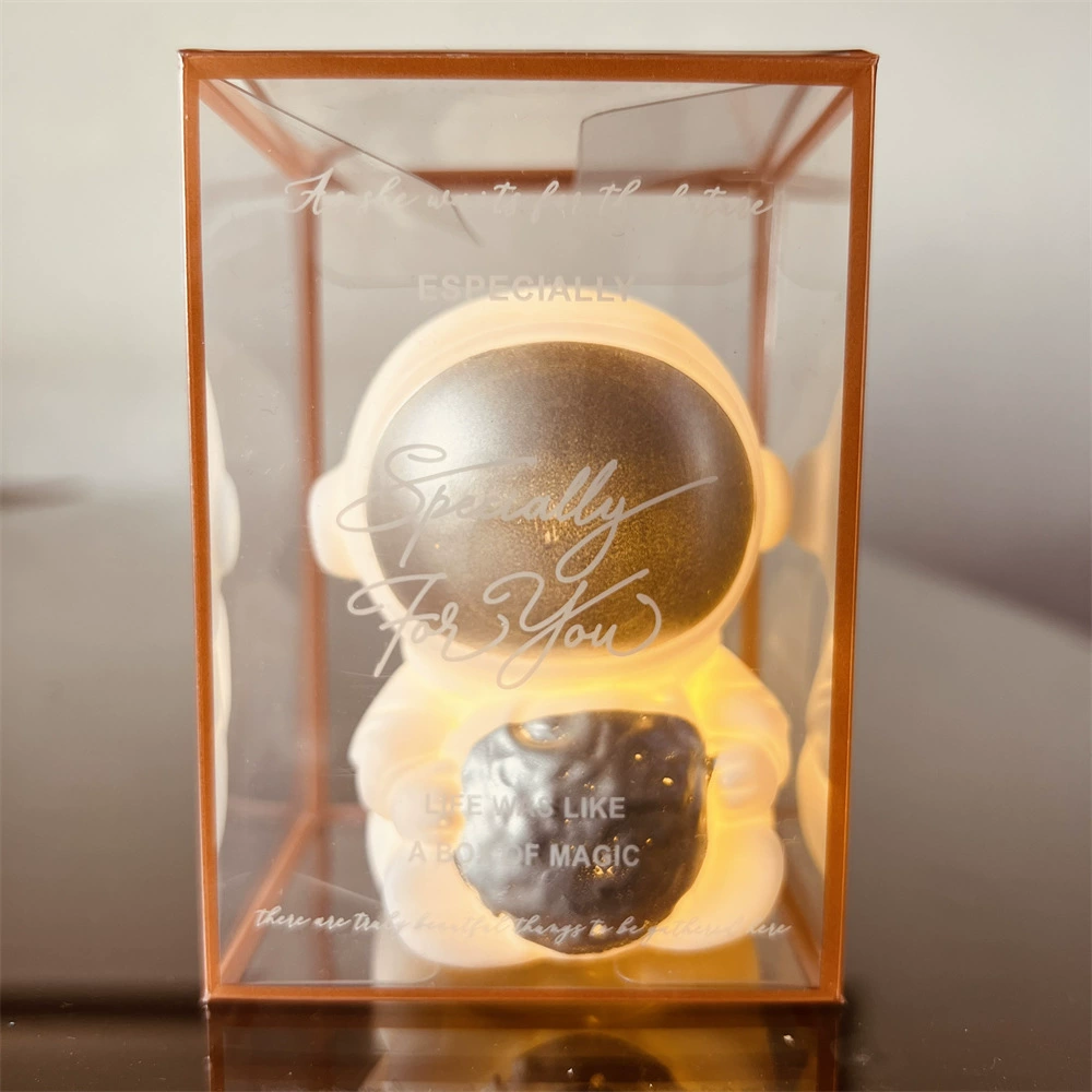 Astronaut night light, space rabbit design, portable warm LED lamp (gift box options)