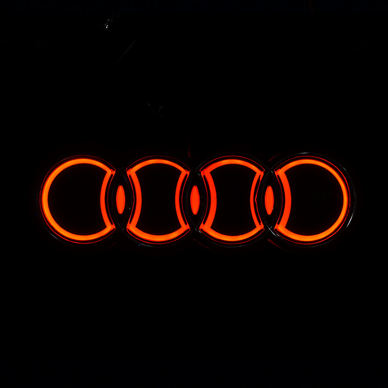 Luz de logotipo de coche 5D adecuada para Audi Luz de logotipo de coche luz fría luminosa Q3 Q5 A1 A3 T Luz de logotipo de coche LED logotipo luminoso