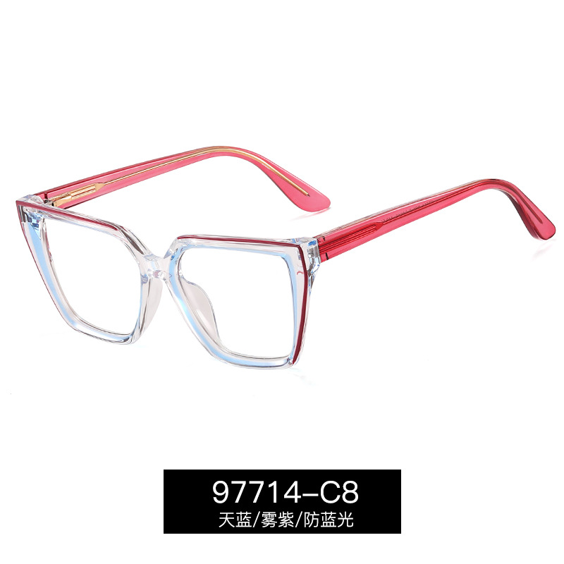 97714 de moda europea y americana de moda gafas de Marco gradiente de gama alta gafas de marco plano miopía anti-Luz Azul protección de los ojos gafas de mujer