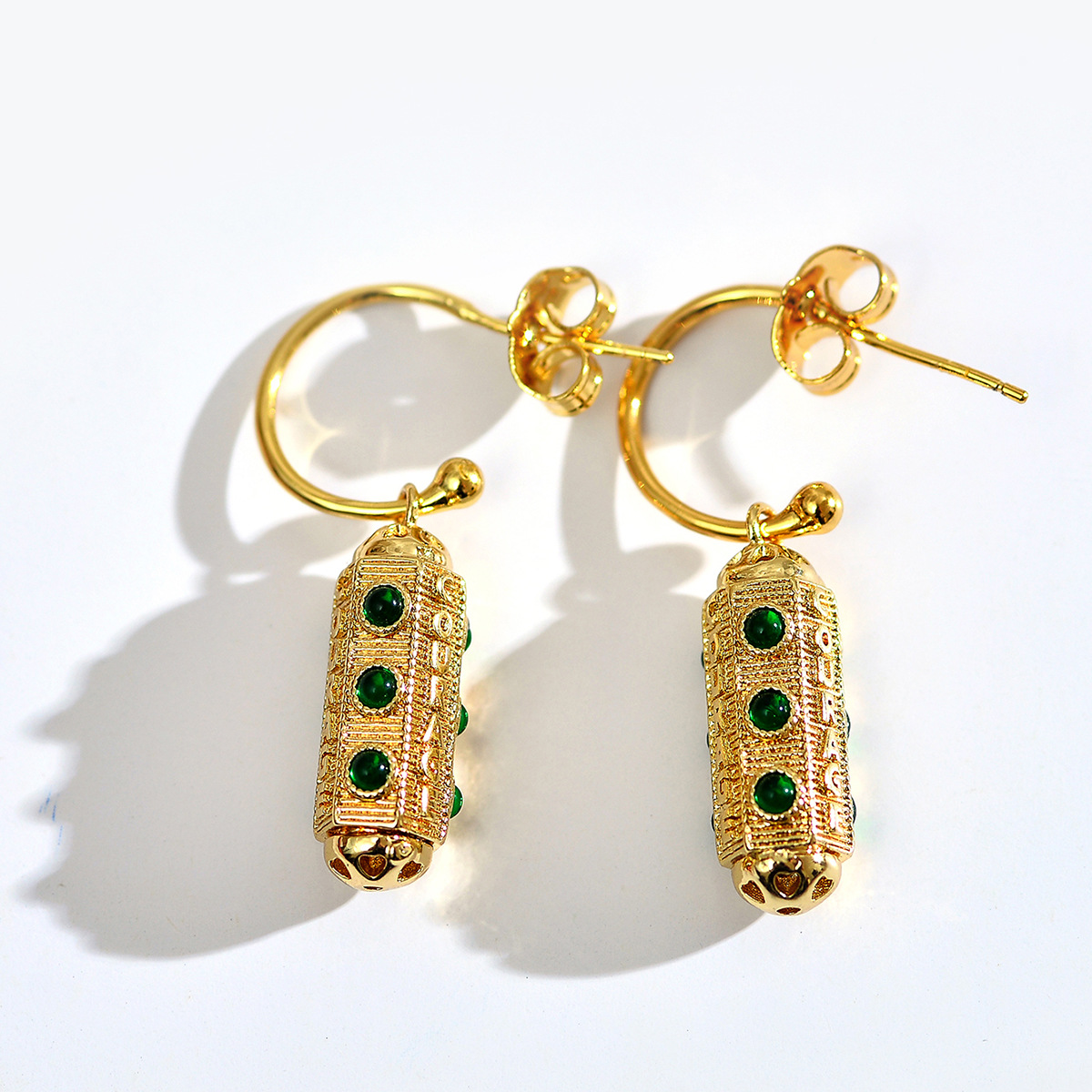 30g Weight Copper Ear Needle Material Drop Earrings Classification 1 Pair Quantity Casual, Daily Occasion Copper Material Geometric, Solid Color Pattern Women's Gender Plating Design Vintage Style Style 1 Pair Vintage Style Geometric Solid Color Plating Copper Drop Earrings 9