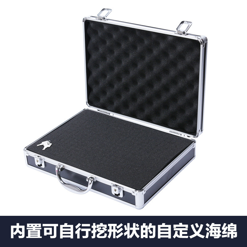 手提式中号铝合金箱子多功具箱产品展示箱配海绵防震垒德株