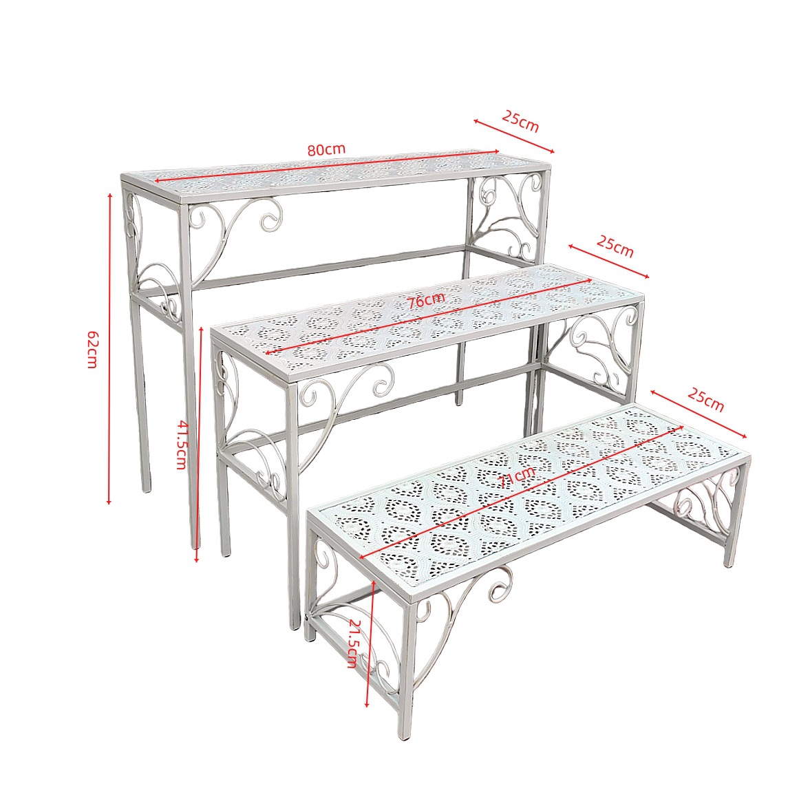 花棚棚棚棚シンプルなベランダの多層階段の植木鉢棚は古い鉄芸の花棚を作ります。