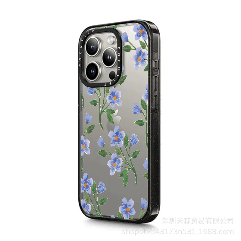 Чехол CASE Apple, ретро совместимый с iPhone16 Pro, iPhone 15, защитный чехол, цветочный принт, iphone, 15promax, 13