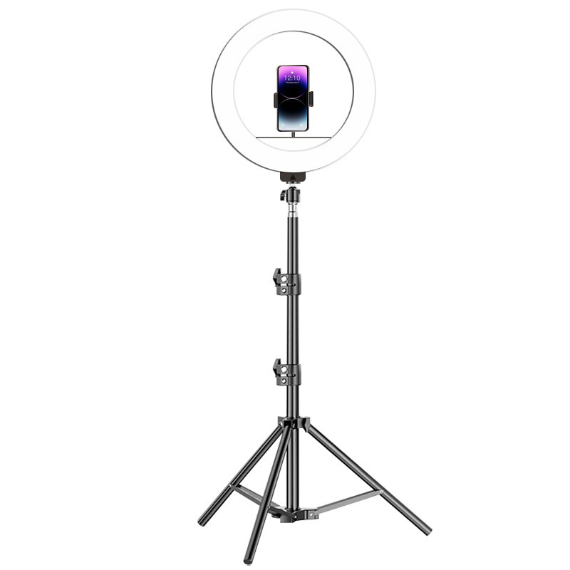 携帯電話補助光 10inch デスクトップ美容ライブブロードキャストライトフロア撮影 USB 便利なリングインターネット有名人ライブブロードキャストスタンド|undefined