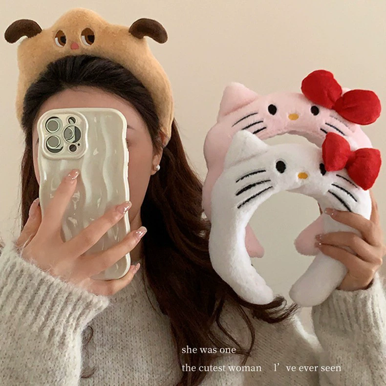 Мультяшный красный бант KT кошачий обруч для волос