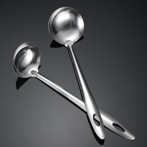 Stainless steel soup spoon bare body commercial thickened long handle hot pot colander hotel kitchen utensils kitchen cooking supplies manufacturer