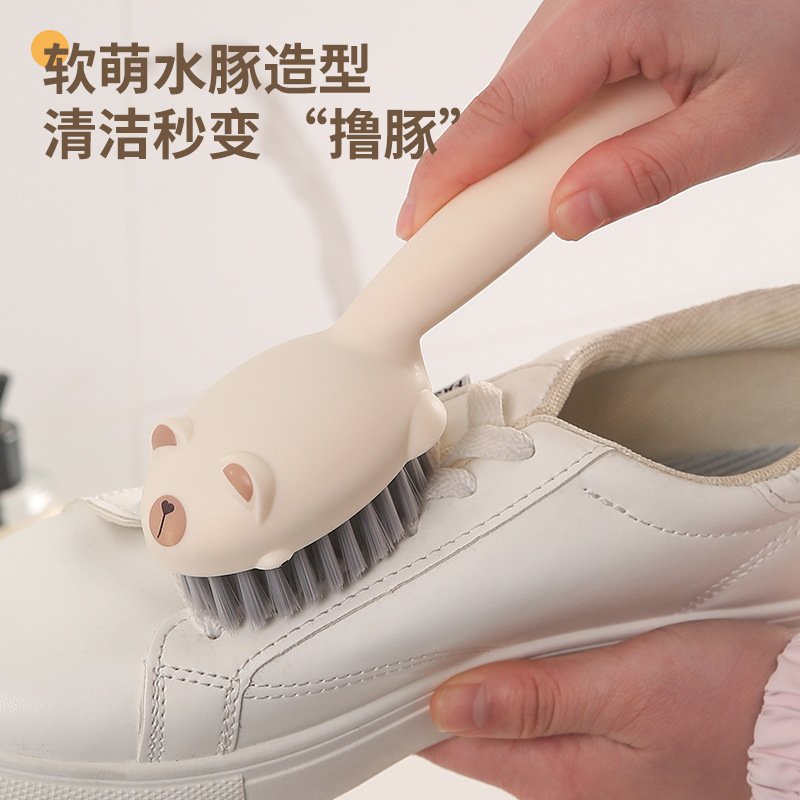 Kapibala Long-Handled Shoe Brush, Hangable Plastic Shoe Cleaning Brush, Multi-Functional Cleaning Brush That Won'T Damage Shoes, Soft Bristle Brush, Shoe Brush Kapibala Long-Handled Shoe Brush, Hangable Plastic Shoe Cleaning Brush, Multi-Functional Cleaning Brush That Won'T Damage Shoes, Soft Bristle Brush, Shoe Brush