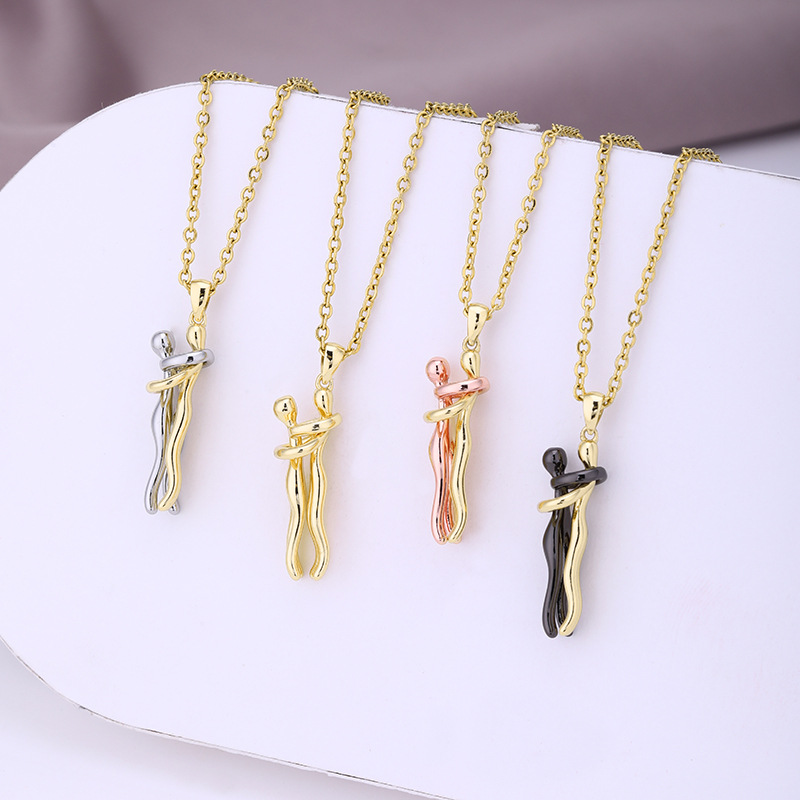 Unisex Gender Wholesale Fashion Geometric 304 Stainless Steel Copper 18K Gold Plated No Inlaid Necklace