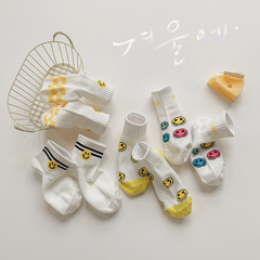 2024 New Boneless Children's Socks Spring and Summer Thin Short Socks Korean Version Ins Trend Socks For Boys and Girls Mid-Calf Cotton Socks