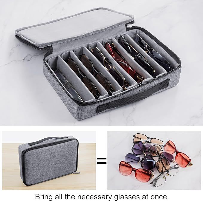 Export Portable Glasses Storage Bag Large Capacity Sunglasses Storage Box Multi-Card Slot Adjustable Glasses Storage Box Export Portable Glasses Storage Bag Large Capacity Sunglasses Storage Box Multi-Card Slot Adjustable Glasses Storage Box